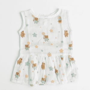 Balloon Bear Muslin Frock