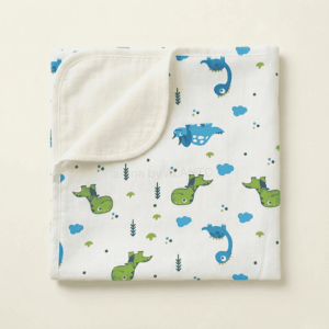 Dino-Snuggle Muslin Hooded Towel